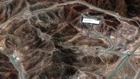 Reuters A satellite image of Fordo, one of three Iranian nuclear sites hit by Trump